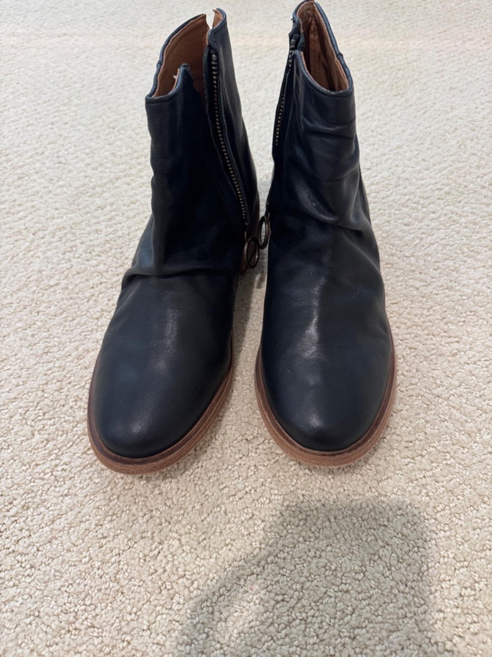 Beek Brand new Leather Ankle Boots with Brown Sole